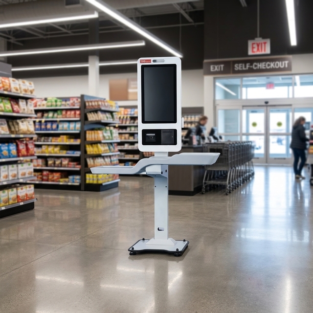21.5 Inch Self Service Ordering Kiosk with Printer Capacitive Touch Oem for Cafe Hotel Restaurant Food Court Fast Food Chain