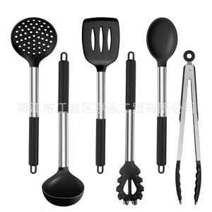 Ensemble d'ustensiles de cuisine en silicone et acier inoxydable, 12 pièces, résistant à la chaleur, de qualité alimentaire, avec boîte de rangement - Product Image 4