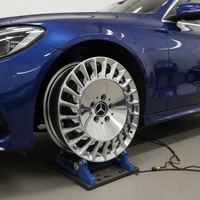 Jantes de voiture de luxe en alliage forgé monobloc à cinq trous, polies miroir, à rayons multiples