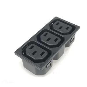 IEC320-C13 socket female 3pins 3ways to inlet Embedded electric industry power connector socket 10A250V