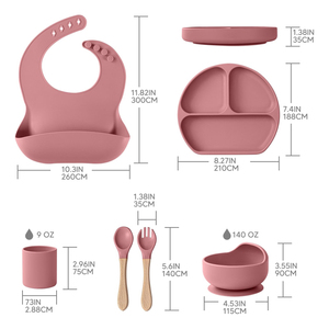 Juego de 6 platos para bebés, platos de silicona para bebés de 6 + meses, platos divisores antiderrames, cuencos coloridos para alimentación de niños pequeños - Product Image 3