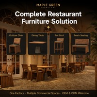 Ensemble de chaises et tables de restaurant, mobilier commercial, personnalisé, moderne, durable, en bois massif, respectueux de l'environnement, pour hôtel, café, restaurant