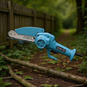 Mini-tronçonneuse électrique portable CJYL2459788 4 pouces 6 pouces sans fil, outil de coupe de bois pour jardinage et bricolage - Product Image 2