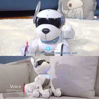 Jouet robot chien programmable Lucky Toys, télécommande, fonction tactile, commande vocale pour enfants