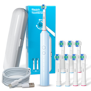 <span class=keywords><strong>Brosse</strong></span> <span class=keywords><strong>à</strong></span> dents <span class=keywords><strong>électrique</strong></span> rotative pour adultes, IPX7, 8 têtes <span class=keywords><strong>de</strong></span> <span class=keywords><strong>brosse</strong></span>, un <span class=keywords><strong>étui</strong></span> <span class=keywords><strong>de</strong></span> <span class=keywords><strong>voyage</strong></span>, 5 modes, minuteur intelligent <span class=keywords><strong>de</strong></span> 2 minutes, <span class=keywords><strong>brosse</strong></span> <span class=keywords><strong>à</strong></span> dents <span class=keywords><strong>électrique</strong></span> rotative - Product Image 1