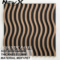 Panneaux muraux acoustiques en bois lamellé-collé MDF+PET, formes personnalisées, grilles acoustiques, insonorisation, absorption acoustique