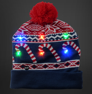 Bonnet de Noël lumineux à LED Bonnet en tricot Motif long Bonnet de neige d'hiver <span class=keywords><strong>pour</strong></span> adultes et enfants Fête de fête <span class=keywords><strong>pour</strong></span> enfants adultes - Product Image 5