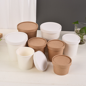 Tazón de Papel Kraft Desechable para Sopa o Papillas, Personalizado con Impresión, para Llevar - Product Image 5