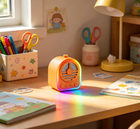 Mini Enceinte RVB à Dégradé de Couleurs, Modes de Lecture Multiples, Rechargeable, Décoration de Bureau, Cadeau pour Enfants