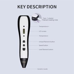 Stylo d'impression 3D PLA haute température 1,75 mm à écran LCD effaçable, idéal pour enfants et adultes, jouet créatif éducatif, certifié CE FCC KC - Vente Flash - Product Image 4