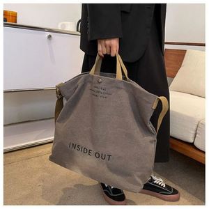 <b>Large</b> Capacity Canvas Crossbody <b>Backpack</b> Men <b>Women</b> Fashion Shoulder Shopping Bag for College Students and School Use - Product Image 2