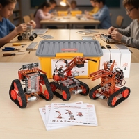 Sumber Daya Pengajaran Profesional Kit Robot Edukasi Pengkodean Cerdas Multi Sensor DIY Metal Gripper untuk Pendidikan STEAM