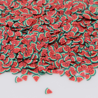 Vente en gros de 500g de paillettes en argile polymère, paillettes colorées en forme de fruits pour la fabrication artisanale, fournitures pour slime DIY