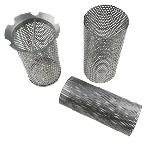 Wholesale 304 Stainless Steel Wire Mesh Metal Perforated Cylinder Industrial Filter Tube
