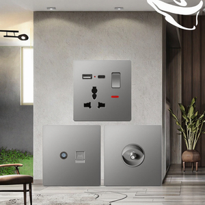 20A <b>Wall</b> <b>Light</b> Power Supply 1 Way <b>Switch</b> Socket LED <b>Light</b> USB-C PC Type 86 Germany French 250V UK Standard IP21 Traditional - Product Image 3