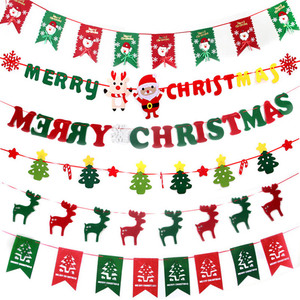 Christmas decorations, hanging <b>banners</b>, Christmas ornaments, shop decorations, non-woven fabric <b>banners</b> - Product Image 5