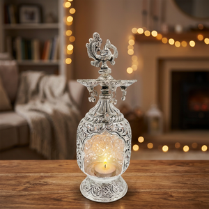 Traditional Peacock Tealight Lamp - Product Image 4