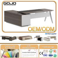 Nouveau bureau de direction en forme de L, style moderne minimaliste, GOJO OEM, table de patron, table de directeur, table de bureau exécutive