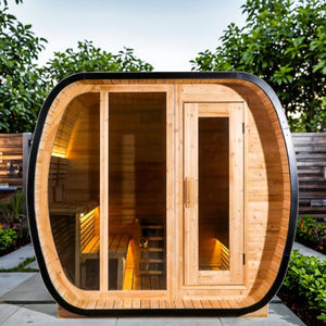Sauna en bois massif d'extérieur populaire SANSHENG avec vestiaire <span class=keywords><strong>pour</strong></span> <span class=keywords><strong>2</strong></span> <span class=keywords><strong>personnes</strong></span>, sauna en bois cubique imperméable - Product Image 1