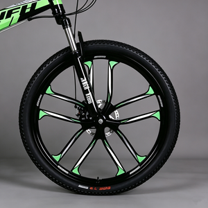 Bicicletta da Montagna Pieghevole MTB per Adulti con Sospensione <span class=keywords><strong>Completa</strong></span>, Ruota Integrata da 26 Pollici e Freno a Disco per Ciclismo All'aperto - Product Image 5
