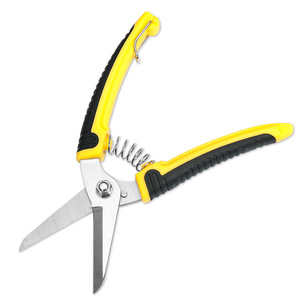 Jolies cisailles de jardinage en acier inoxydable, outil de taille manuel pour usage en jardin, manche noir et jaune - Product Image 3
