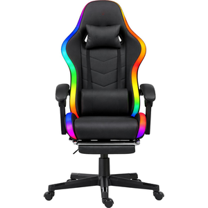 Chaise de bureau ergonomique en mousse de haute qualité, entièrement réglable, avec éclairage RGB, chaise de <span class=keywords><strong>gamer</strong></span>, meilleure chaise de jeu LED avec éclairage RGB - Product Image 2