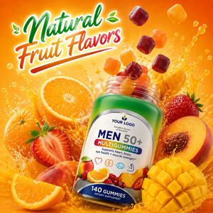 Gomitas Multivitamínicas Diarias OEM, Reponen Rápidamente los Nutrientes Diarios, Sin Edulcorantes Artificiales, Sin Gluten, Multivitamínicos Naturales para Hombres - Product Image 1