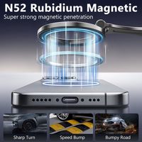 Support de téléphone magnétique universel pour voiture, rotation à 360 degrés, hauteur réglable, support magnétique puissant pour écran, tableau de bord