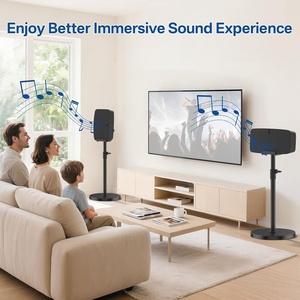 Soporte de Altavoz de Piso Ajustable en Altura para <span class=keywords><strong>Sonos</strong></span> Five/Play <span class=keywords><strong>5</strong></span> Gen 2, Soporte Vertical y Horizontal con Gestión de Cables, Negro - Product Image 6