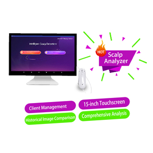 Analizador de Cuero Cabelludo de 3 Espectros con Pantalla Táctil Tipo Espejo de 15 Pulgadas o Diagnóstico de Salud del Cuero Cabelludo y Folículos Pilosos y Seguimiento del Cliente - Product Image 1