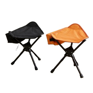 Tabouret pliant triangulaire en <span class=keywords><strong>acier</strong></span> au carbone portable pour le camping en plein air, le cyclisme, la pêche, léger et rotatif - Product Image 1