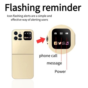 Téléphone portable à <span class=keywords><strong>clapet</strong></span> débloqué pour femme senior I15, double SIM, format compact, numérotation rapide, lampe torche, voix magique, liste noire, téléphone à boutons poussoirs - Product Image 2