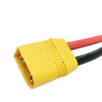 Kabel Harness Kabel Otomotif XT-90-M 2-inti Kustom Pabrik, Male dan Female, Nylon/Silicone, 300V, Selubung PVC