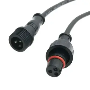 Custom Plastic Lock LED Connector 2 Pin IP65 M12 2 Pin Waterproof Connector