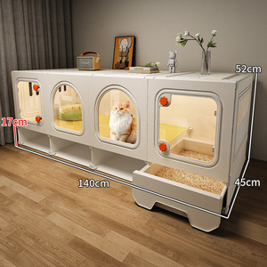Villa di Lusso per Gatti da Appartamento Piccolo, Gabbia Domestica con Una Stanza, Un Salone e Un Bagno, Nido in Plastica per Animali Domestici da Interno - Product Image 6