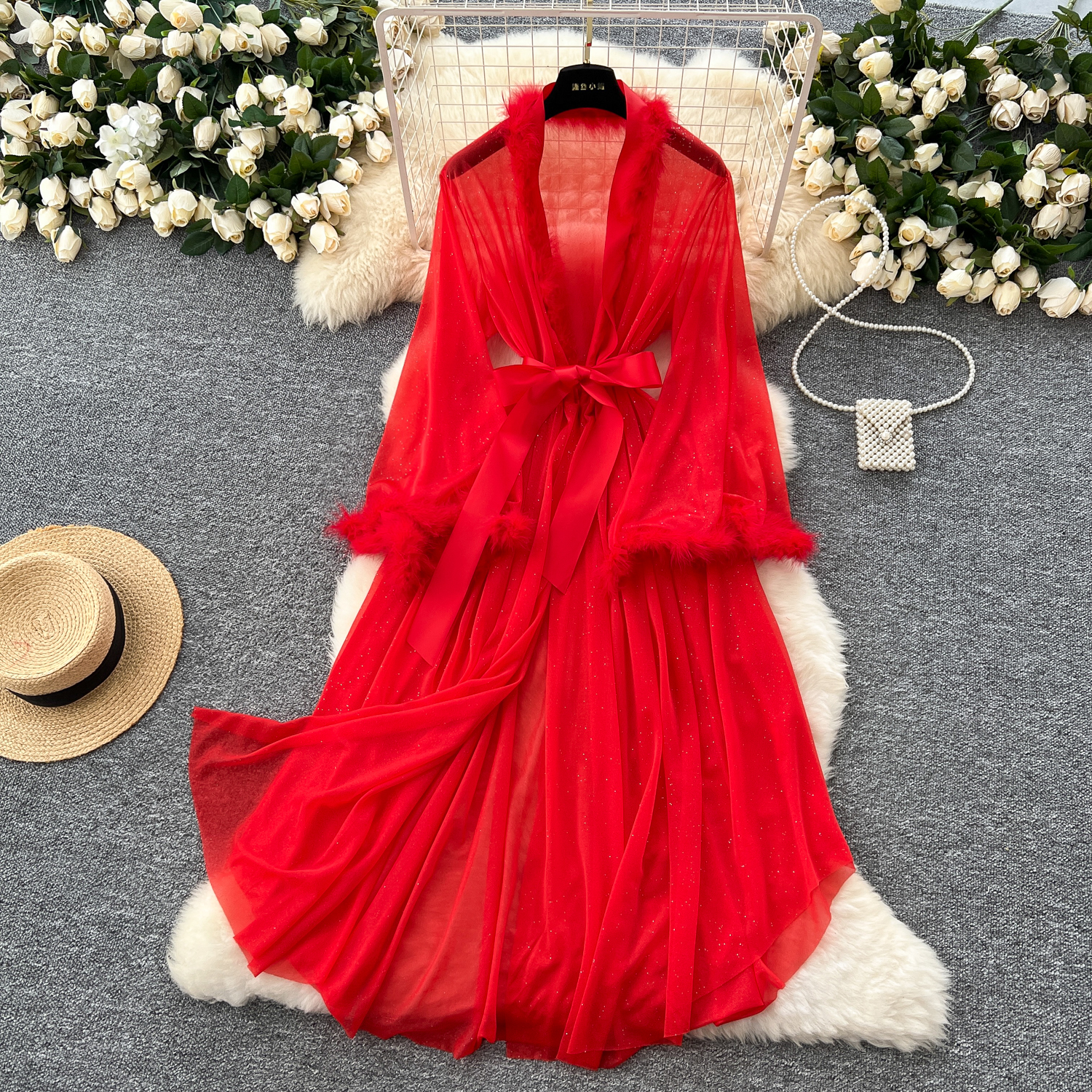 strapless open back dress Dare Fashion Adult Gothic Witch Costume Black Corset Dress Red Hat Tights 5X main image 1