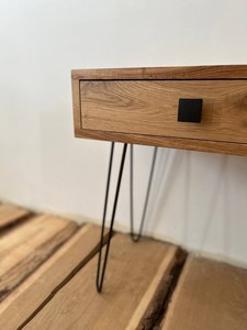 Mesita de noche flotante de montaje en pared pequeña nórdica de madera, mesita de noche con cajón para sala de estar, dormitorio, Hotel, restaurante, uso - Product Image 6