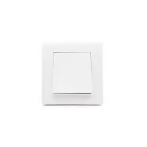 Economic UK British Standard White PC Panel 1 Gang 1 Way 10A 220V Electrical Wall Light Switch