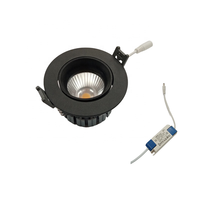 Plafond extérieur noir blanc led aluminium ip65 6w 15W dimmable LED downlights home lights spot avec pilote