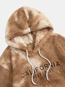 Sudadera con Capucha Unisex Extra Grande de Invierno, 100% Algodón Afelpado, Tie-Dye, Bordado de Letras, Bolsillo Personalizado - Product Image 4