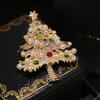 Broche Arbre de Noël en Perles d'Eau Douce de Luxe, Design Original XILIANGFEIZI, Nouveauté 2026, Cadeaux de Noël Haut de Gamme