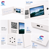 Superlieur Unique Luxury, mini brochure vidéo avec écran LCD de 2,4 pouces, carte de visite pour invitation VIP et cadeaux de réseautage professionnel