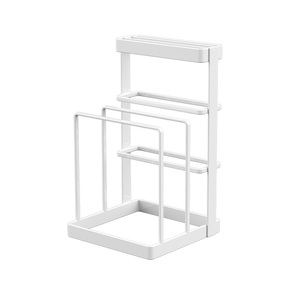 <b>Kitchen</b> Towel Rack Double Tier Stainless Steel Modern Waterproof Standing <b>Storage</b> Cabinet with <b>Shelf</b> - Product Image 5