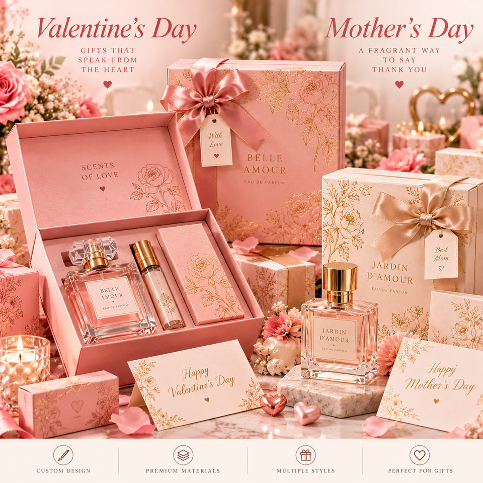 Valentine Mother Day Luxury Perfume Gift Packaging Custom Fragrance Box ...