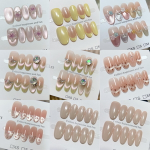 <span class=keywords><strong>Faux</strong></span> <span class=keywords><strong>ongles</strong></span> en acrylique ultra-courts, transparents, mignons, souples, à presser, faits à la main, 10 pièces, <span class=keywords><strong>avec</strong></span> étiquette privée - Product Image 6