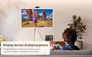 Televisor LED LCD Portátil Inteligente Android de 27 Pulgadas, 12V 120H HDTV, Pantalla Táctil, Wi-Fi, GSM 4G, con Soporte de Pie, Color Blanco - Product Image 6