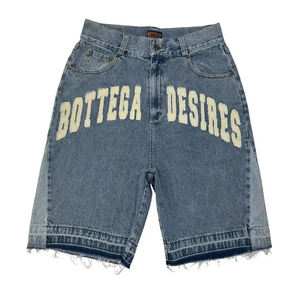 Customized Logo Embroidered <b>Patch</b> <b>Men</b> Jorts Streetwear Raw Hem Y2k Baggy Jeans <b>Shorts</b> Hight Quality <b>Men</b> Denim <b>Shorts</b> - Product Image 6