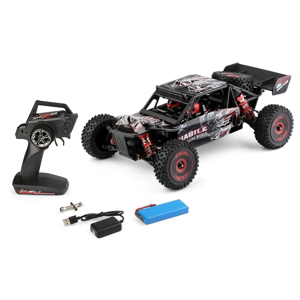New High Speed 75km/h Wltoys 124016 1/12 4WD 2.4G Brushless Desert Truck Off-Road Vehicle Metal Chassis Model RC Car