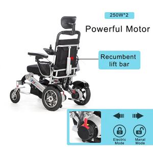 Nuevo Diseño de Silla de Ruedas Eléctrica Inteligente con Motor de 500W Totalmente Automática Reclinable para Adultos - Product Image 4