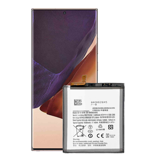Battery Manufacturer New 0 Cycle EB-BN985ABY 4500mah Lithium Ion for Samsung Note20 Ultra Phones Batteries